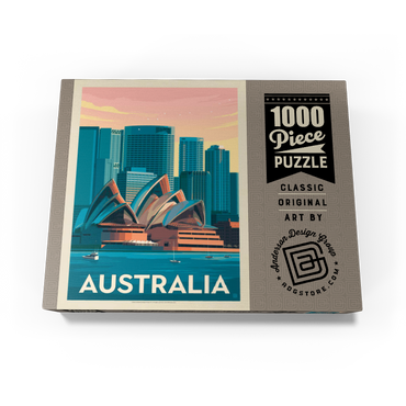 Australia: Sydney Skyline, Vintage Poster 1000 Jigsaw Puzzle box view3
