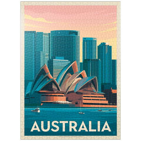 puzzleplate Australia: Sydney Skyline, Vintage Poster 1000 Jigsaw Puzzle