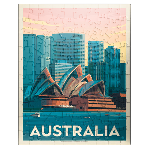 puzzleplate Australia: Sydney Skyline, Vintage Poster 100 Jigsaw Puzzle
