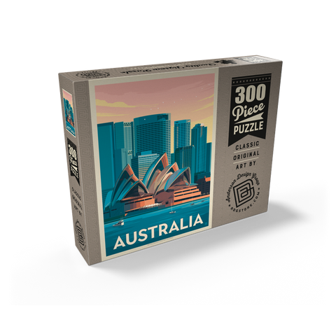 Australia: Sydney Skyline, Vintage Poster 300 Jigsaw Puzzle box view2
