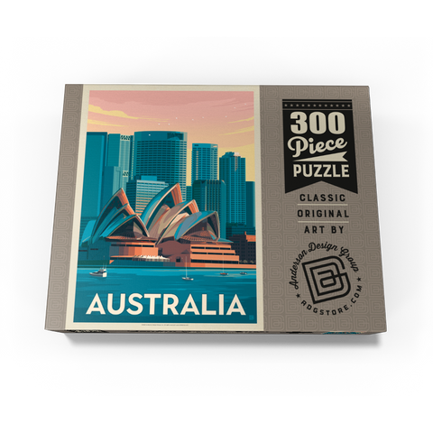 Australia: Sydney Skyline, Vintage Poster 300 Jigsaw Puzzle box view3