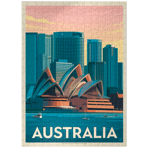 puzzleplate Australia: Sydney Skyline, Vintage Poster 300 Jigsaw Puzzle