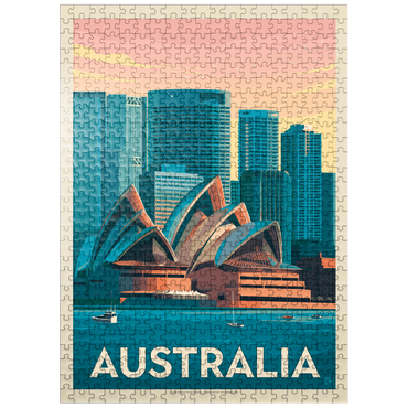 puzzleplate Australia: Sydney Skyline, Vintage Poster 500 Jigsaw Puzzle