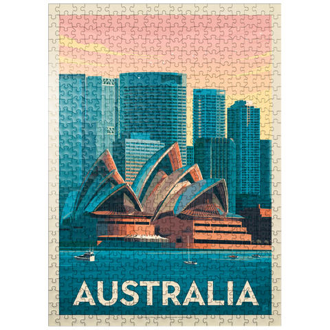 puzzleplate Australia: Sydney Skyline, Vintage Poster 500 Jigsaw Puzzle