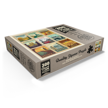 Europe Travel, Collage, Vintage poster 300 Jigsaw Puzzle box view1