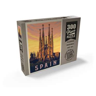 Spain: Familia Sagrada, Vintage Poster 300 Jigsaw Puzzle box view2