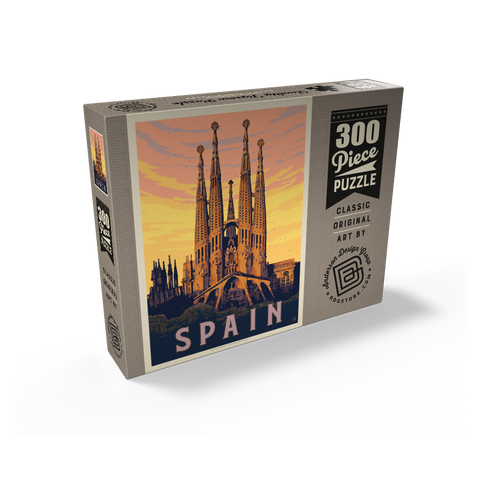 Spain: Familia Sagrada, Vintage Poster 300 Jigsaw Puzzle box view2