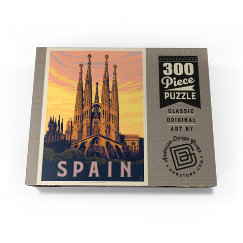 Spain: Familia Sagrada, Vintage Poster 300 Jigsaw Puzzle box view3