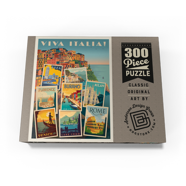 Italy: Viva Italia! Collage, Vintage poster 300 Jigsaw Puzzle box view3