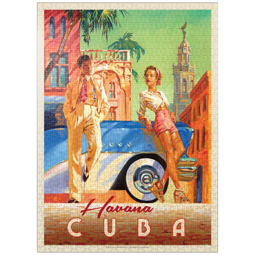 puzzleplate Cuba: Havana Shade, Vintage Poster 1000 Jigsaw Puzzle