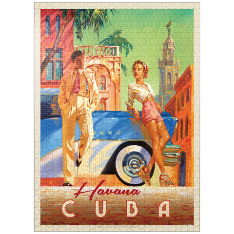 puzzleplate Cuba: Havana Shade, Vintage Poster 1000 Jigsaw Puzzle