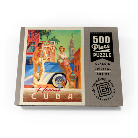 Cuba: Havana Shade, Vintage Poster 500 Jigsaw Puzzle box view3