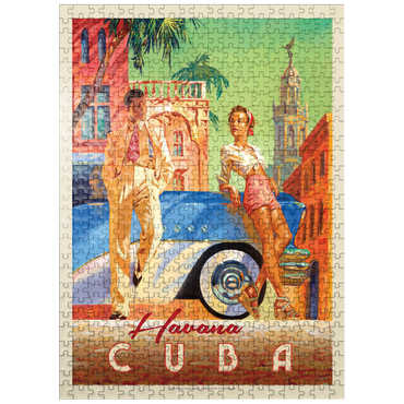 puzzleplate Cuba: Havana Shade, Vintage Poster 500 Jigsaw Puzzle