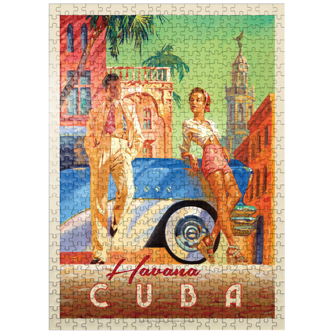 puzzleplate Cuba: Havana Shade, Vintage Poster 500 Jigsaw Puzzle