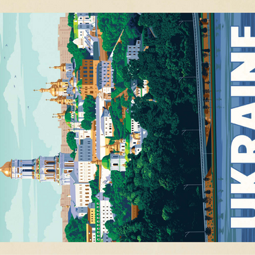 Ukraine: Kiev, Vintage Poster 100 Jigsaw Puzzle 3D Modell