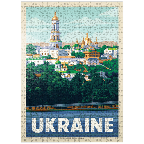 puzzleplate Ukraine: Kiev, Vintage Poster 500 Jigsaw Puzzle
