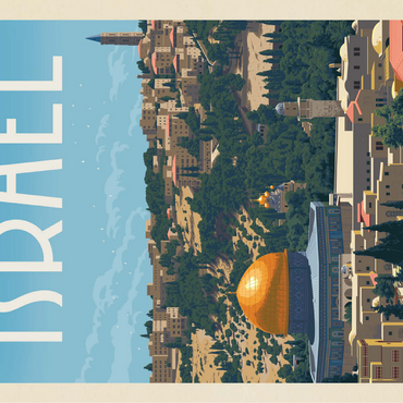 Israel: Jerusalem, The Old City, Vintage Poster 100 Jigsaw Puzzle 3D Modell