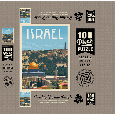 Israel: Jerusalem, The Old City, Vintage Poster 100 Jigsaw Puzzle box 3D Modell
