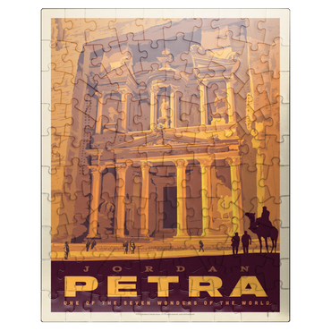 puzzleplate Jordan: Petra, Vintage Poster 100 Jigsaw Puzzle