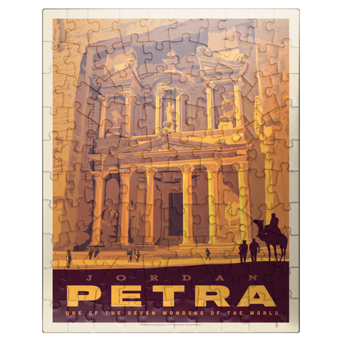 puzzleplate Jordan: Petra, Vintage Poster 100 Jigsaw Puzzle