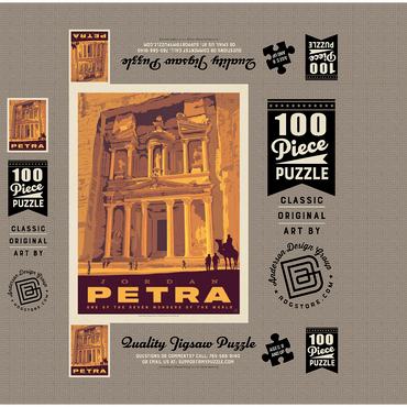 Jordan: Petra, Vintage Poster 100 Jigsaw Puzzle box 3D Modell
