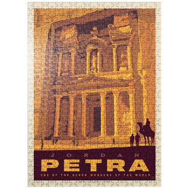 puzzleplate Jordan: Petra, Vintage Poster 500 Jigsaw Puzzle