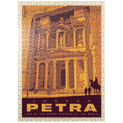 puzzleplate Jordan: Petra, Vintage Poster 500 Jigsaw Puzzle