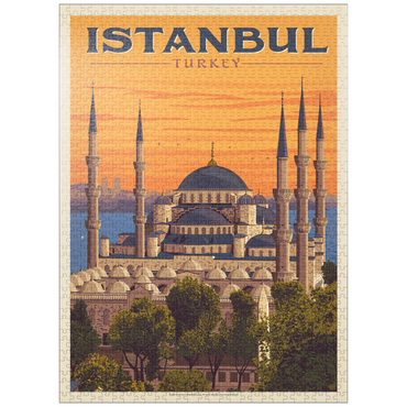puzzleplate Turkey: Istanbul, Vintage Poster 1000 Jigsaw Puzzle