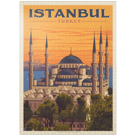 puzzleplate Turkey: Istanbul, Vintage Poster 1000 Jigsaw Puzzle