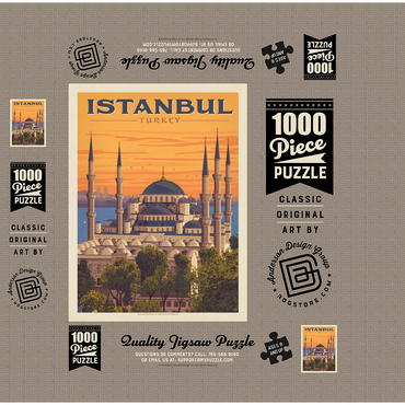 Turkey: Istanbul, Vintage Poster 1000 Jigsaw Puzzle box 3D Modell