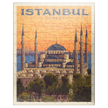 puzzleplate Turkey: Istanbul, Vintage Poster 100 Jigsaw Puzzle