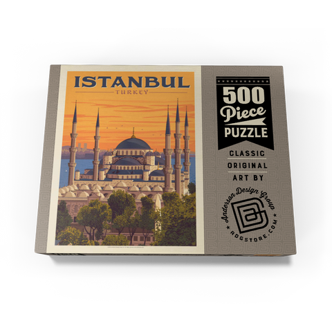 Turkey: Istanbul, Vintage Poster 500 Jigsaw Puzzle box view3