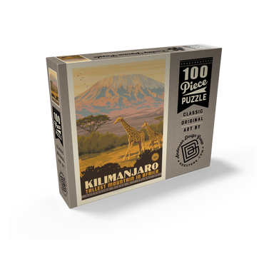 Kilimanjaro: Tallest Mountain in Africa, Vintage Poster 100 Jigsaw Puzzle box view2