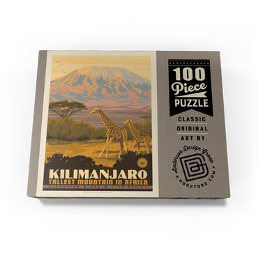 Kilimanjaro: Tallest Mountain in Africa, Vintage Poster 100 Jigsaw Puzzle box view3