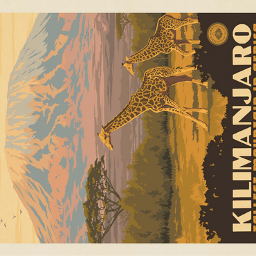 Kilimanjaro: Tallest Mountain in Africa, Vintage Poster 100 Jigsaw Puzzle 3D Modell