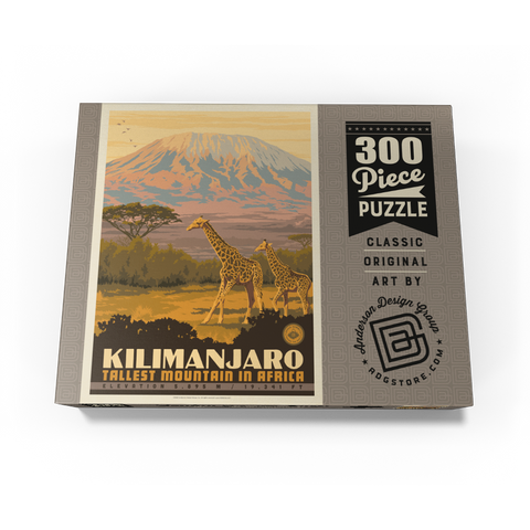 Kilimanjaro: Tallest Mountain in Africa, Vintage Poster 300 Jigsaw Puzzle box view3