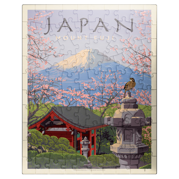 puzzleplate Japan: Mount Fuji, Vintage Poster 100 Jigsaw Puzzle