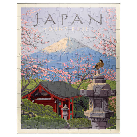 puzzleplate Japan: Mount Fuji, Vintage Poster 100 Jigsaw Puzzle