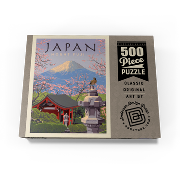 Japan: Mount Fuji, Vintage Poster 500 Jigsaw Puzzle box view3