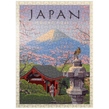 puzzleplate Japan: Mount Fuji, Vintage Poster 500 Jigsaw Puzzle
