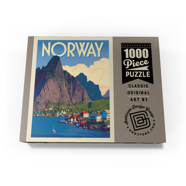 Norway: The Land of Fjords, Vintage Poster 1000 Jigsaw Puzzle box view3