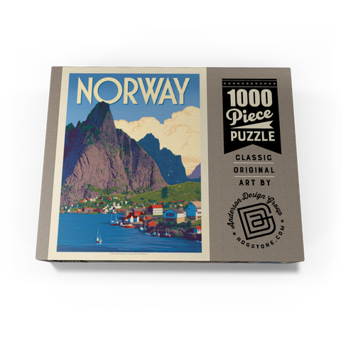 Norway: The Land of Fjords, Vintage Poster 1000 Jigsaw Puzzle box view3