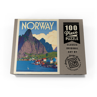 Norway: The Land of Fjords, Vintage Poster 100 Jigsaw Puzzle box view3