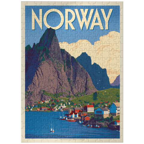 puzzleplate Norway: The Land of Fjords, Vintage Poster 300 Jigsaw Puzzle