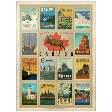 puzzleplate Canada Travel, Collage, Vintage Poster 1000 Jigsaw Puzzle
