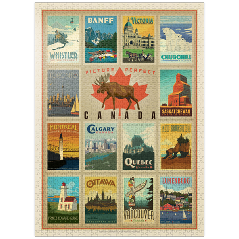 puzzleplate Canada Travel, Collage, Vintage Poster 1000 Jigsaw Puzzle