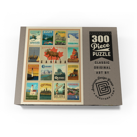 Canada Travel, Collage, Vintage Poster 300 Jigsaw Puzzle box view3