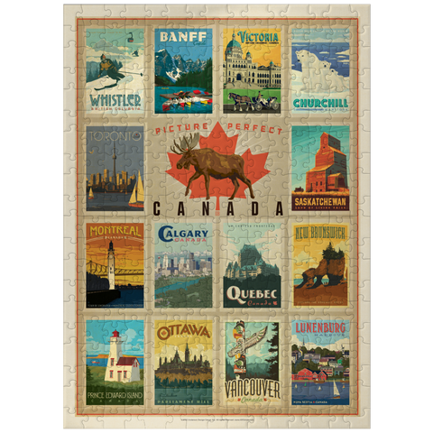 puzzleplate Canada Travel, Collage, Vintage Poster 300 Jigsaw Puzzle
