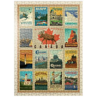 puzzleplate Canada Travel, Collage, Vintage Poster 500 Jigsaw Puzzle