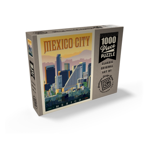 Mexico: Mexico City, Vintage Poster 1000 Jigsaw Puzzle box view2